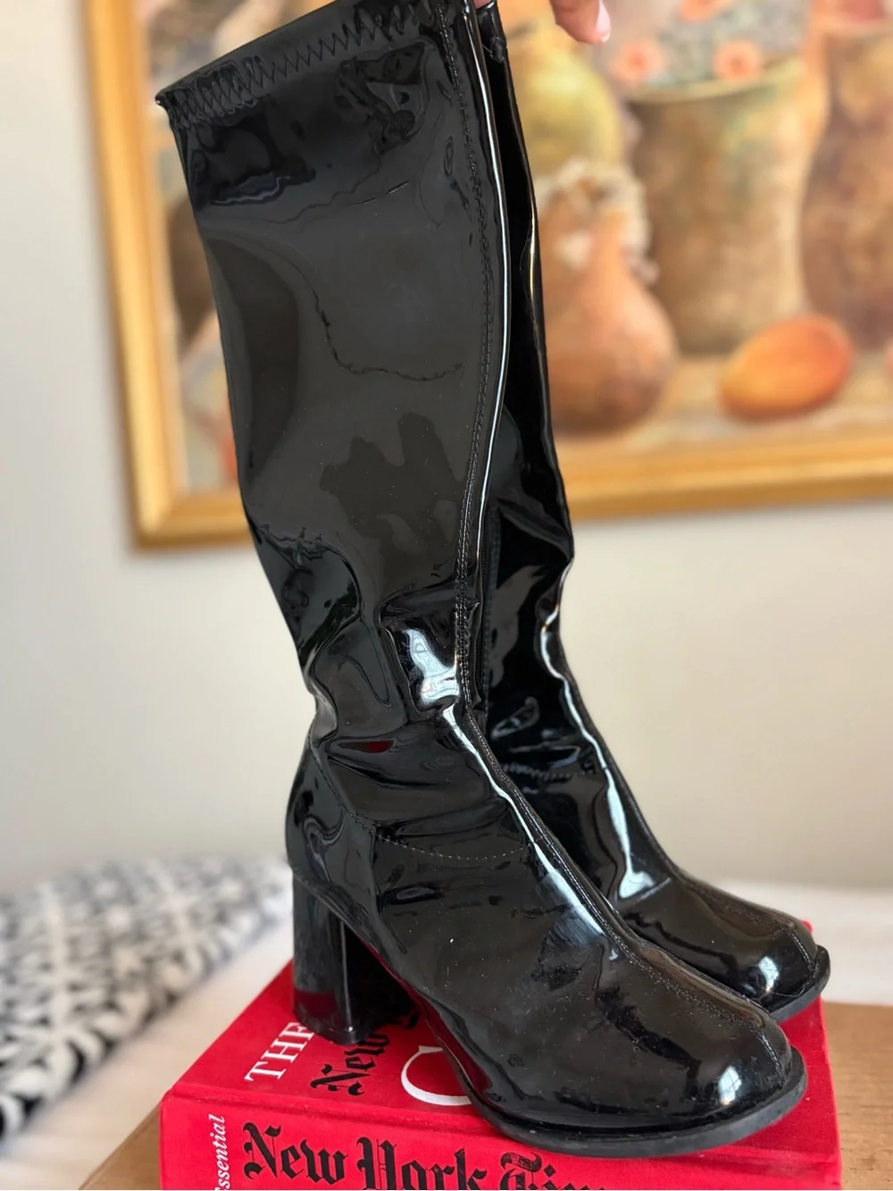 Black Knee High Boots